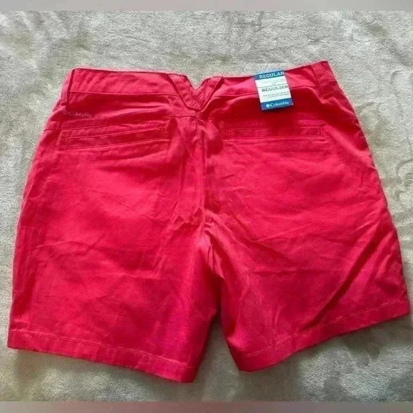 Columbia Kenzie Cove Short Everyday Chinos Casual Active In Coral Size 6 Women’s - Picture 2 of 6